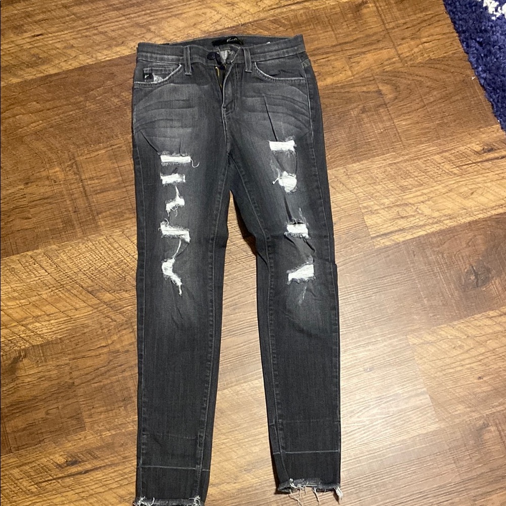 Distressed Black Jeans for Women
